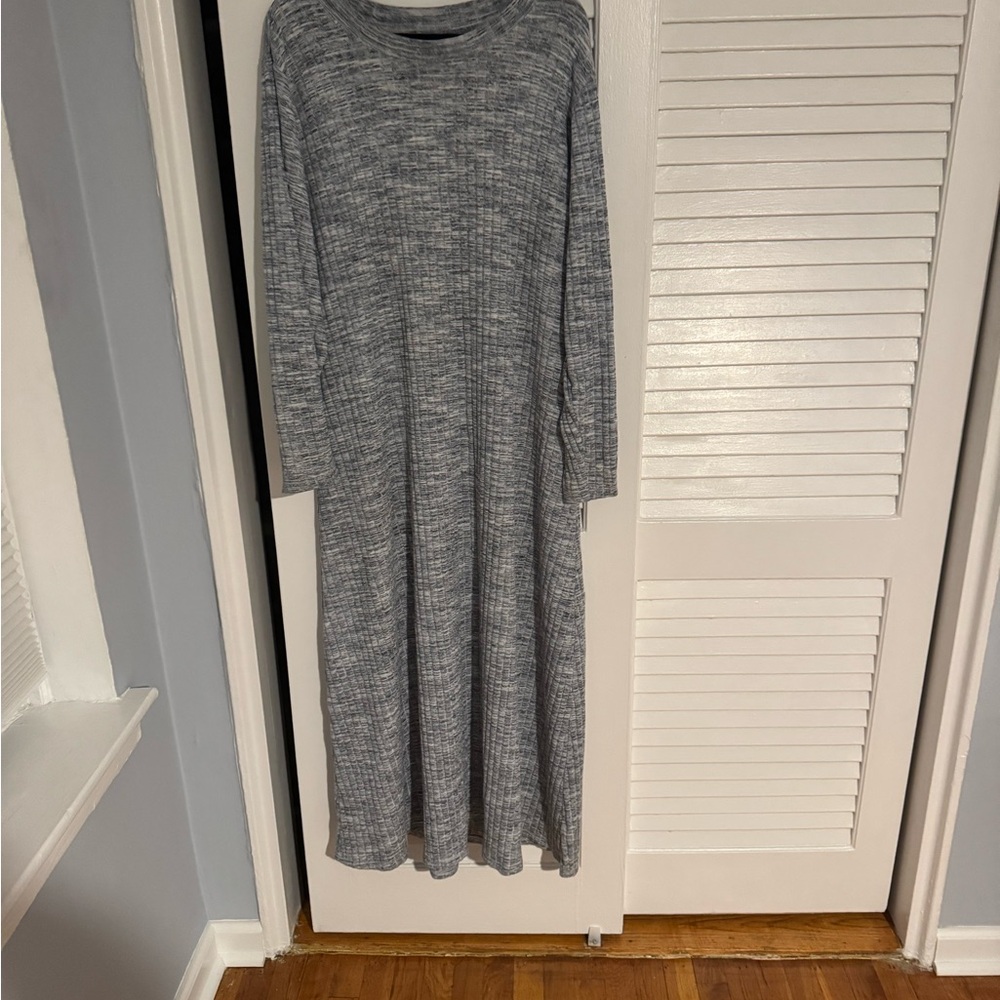 Old Navy Heathered Gray Long Sleeve Dress